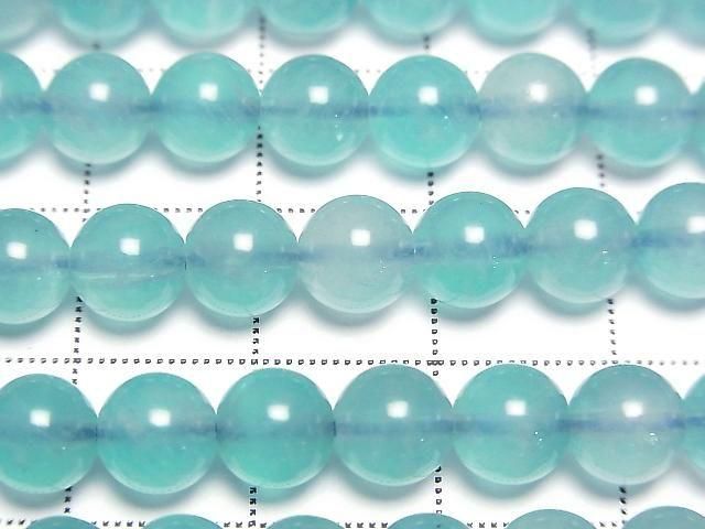 [Video] Uyghur Amazonite Silica AA+ Round 6.5mm 1-strand beads (approx. 15 inches/37 cm)