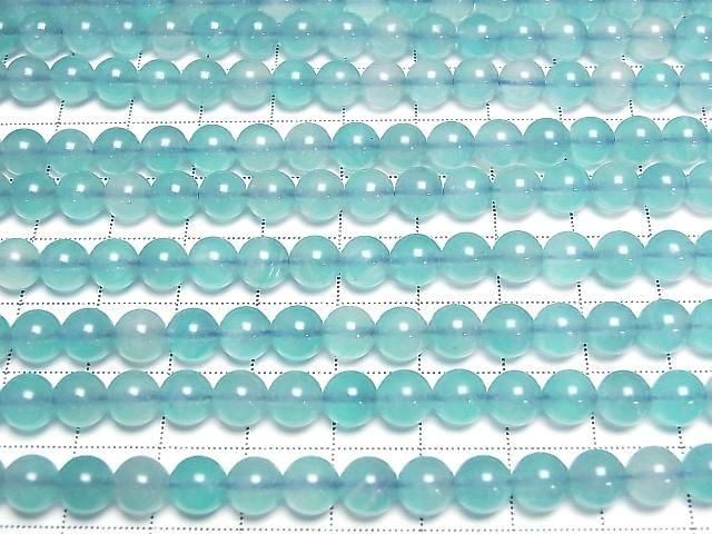 [Video] Uyghur Amazonite Silica AA+ Round 6.5mm 1-strand beads (approx. 15 inches/37 cm)