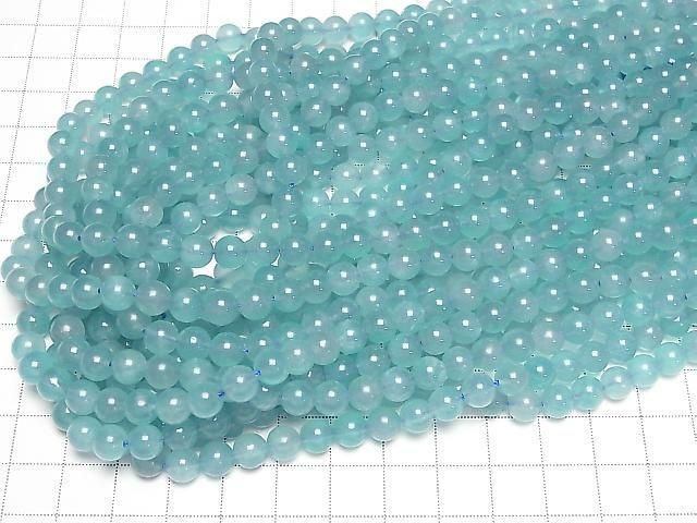 [Video] Uyghur Amazonite Silica AA+ Round 6.5mm 1-strand beads (approx. 15 inches/37 cm)