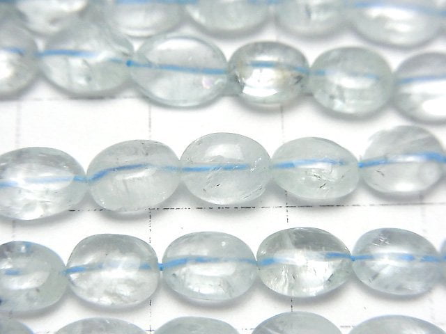 [Video]High Quality Aquamarine AA++ Oval half or 1strand beads (aprx.15inch/38cm)