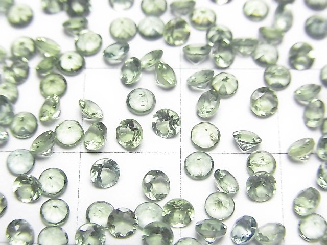 [Video]High Quality Green Apatite AAA Loose stone Round Faceted 3x3mm 5pcs
