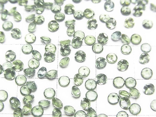 [Video]High Quality Green Apatite AAA Loose stone Round Faceted 3x3mm 5pcs