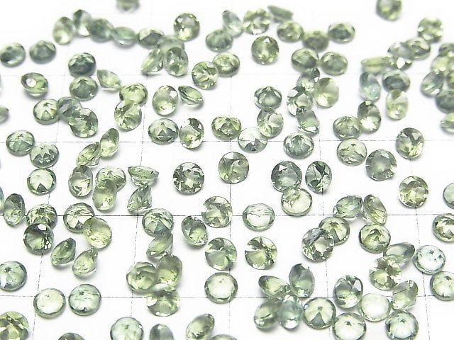 [Video]High Quality Green Apatite AAA Loose stone Round Faceted 3.5x3.5mm 5pcs