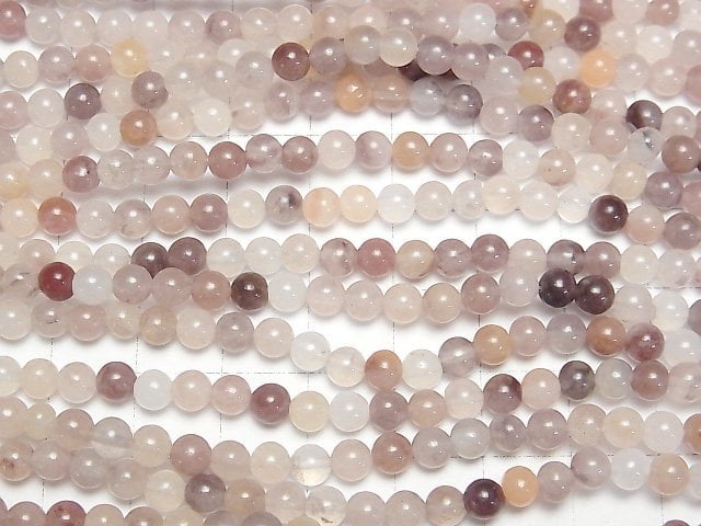 [Video] Multicolor Quartz Round 4mm 1strand beads (aprx.15inch/36cm)