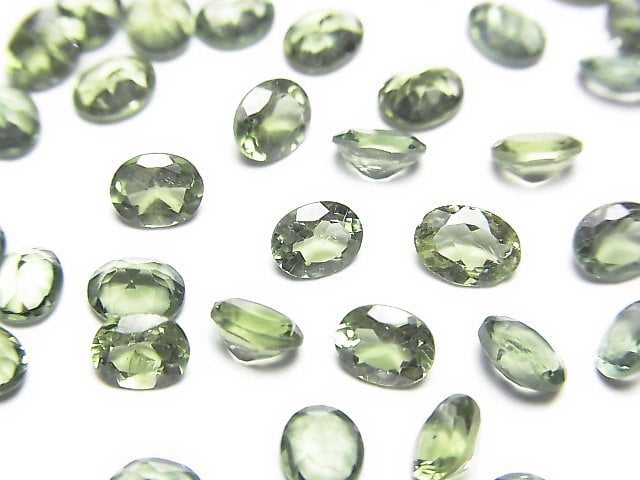 [Video]High Quality Green Apatite AAA- Loose stone Oval Faceted 5x4mm 5pcs