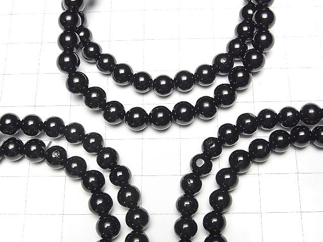 [Video]Black Tourmaline AAA-Round 6mm Bracelet