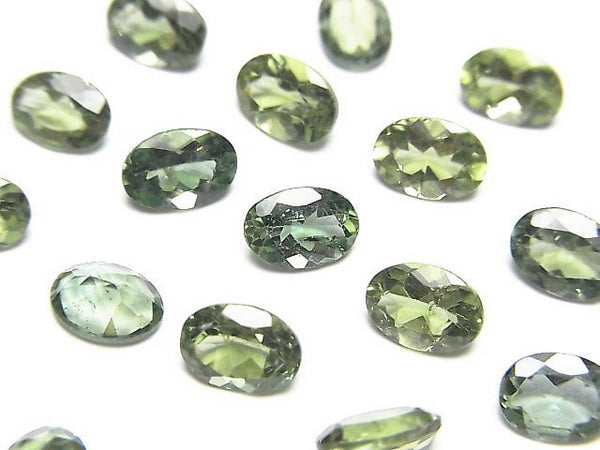 [Video]High Quality Green Apatite AAA- Loose stone Oval Faceted 7x5mm 2pcs