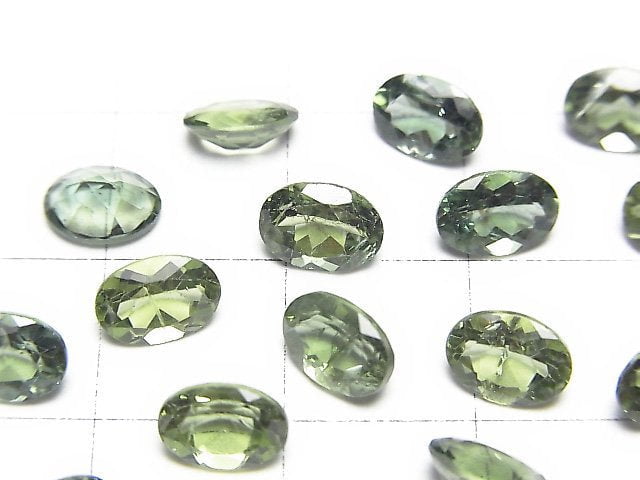 [Video]High Quality Green Apatite AAA- Loose stone Oval Faceted 7x5mm 2pcs