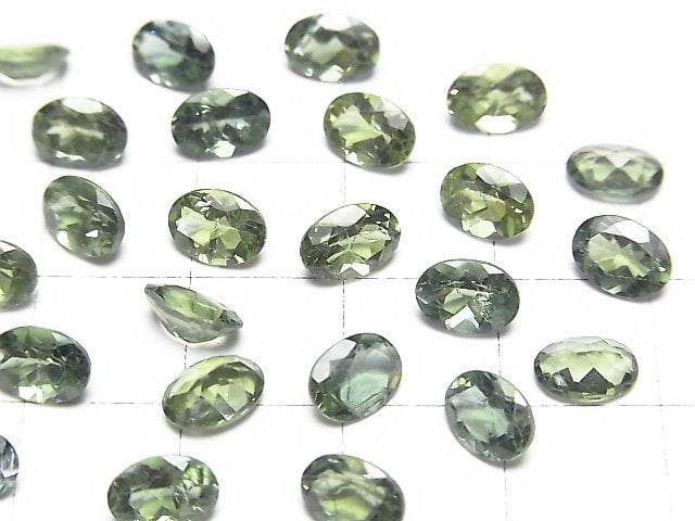 [Video]High Quality Green Apatite AAA- Loose stone Oval Faceted 7x5mm 2pcs