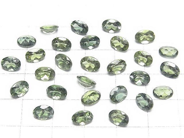 [Video]High Quality Green Apatite AAA- Loose stone Oval Faceted 7x5mm 2pcs