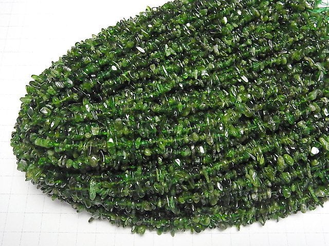 [Video] Chrome Diopside AA+ Chips (Small Nugget ) 1strand beads (aprx.15inch/38cm)