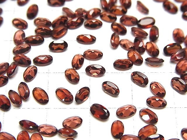 [Video]High Quality Mozambique Garnet AAA Loose stone Oval Faceted 5x3mm 10pcs