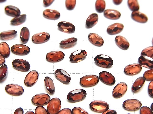 [Video]High Quality Mozambique Garnet AAA Loose stone Oval Faceted 5x3mm 10pcs