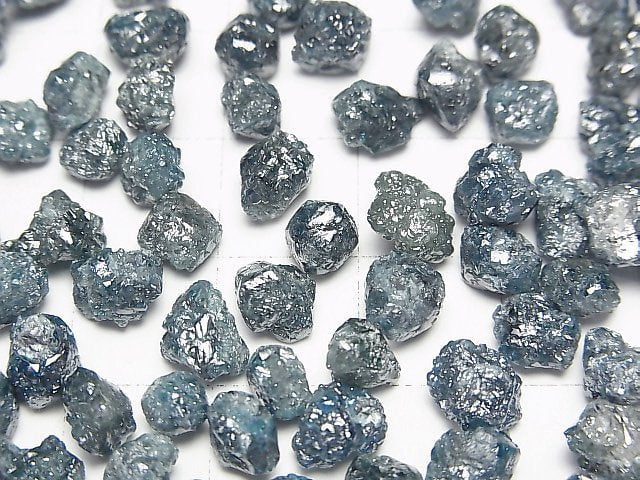 [Video]Blue Diamond Loose stone Rough Nugget 5pcs