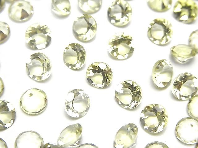 [Video]High Quality Lemon Quartz AAA Loose stone Round Faceted 6x6mm 5pcs