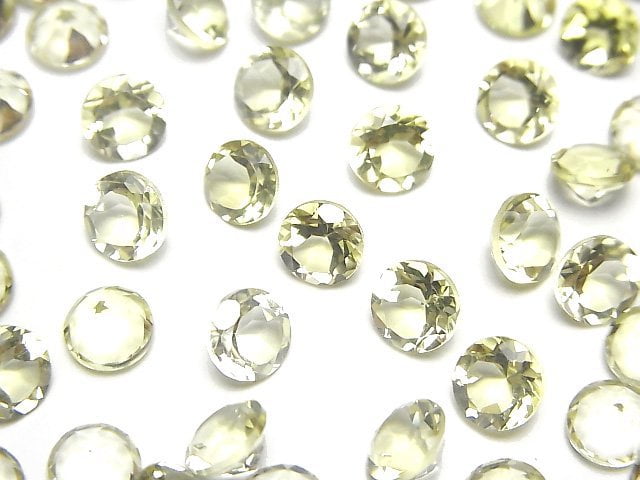 [Video]High Quality Lemon Quartz AAA Loose stone Round Faceted 6x6mm 10pcs