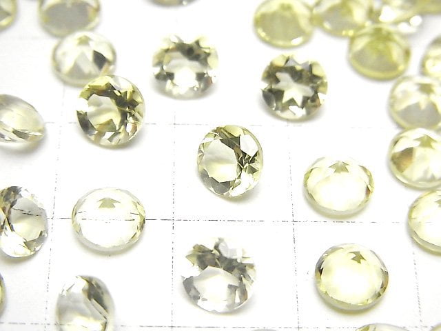 [Video]High Quality Lemon Quartz AAA Loose stone Round Faceted 6x6mm 10pcs