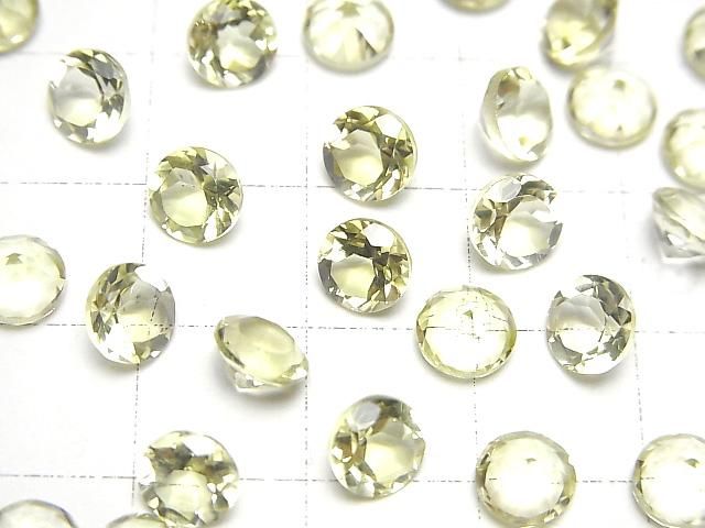 [Video]High Quality Lemon Quartz AAA Loose stone Round Faceted 6x6mm 5pcs