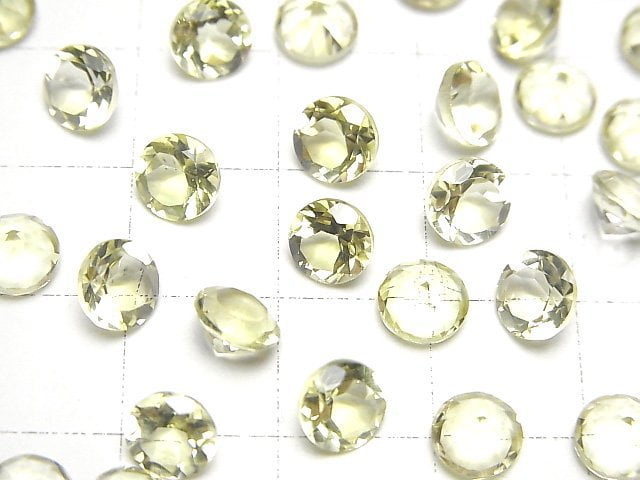 [Video]High Quality Lemon Quartz AAA Loose stone Round Faceted 6x6mm 10pcs