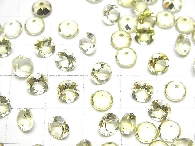 [Video]High Quality Lemon Quartz AAA Loose stone Round Faceted 6x6mm 5pcs