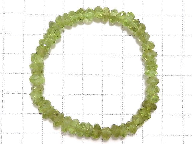 [Video][One of a kind] High Quality Peridot AAA-Faced Nugget Bracelet NO.5