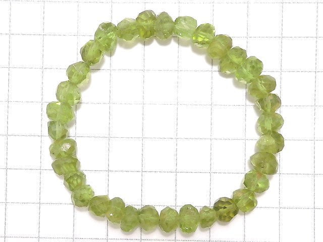 [Video][One of a kind] High Quality Peridot AAA-Faced Nugget Bracelet NO.12