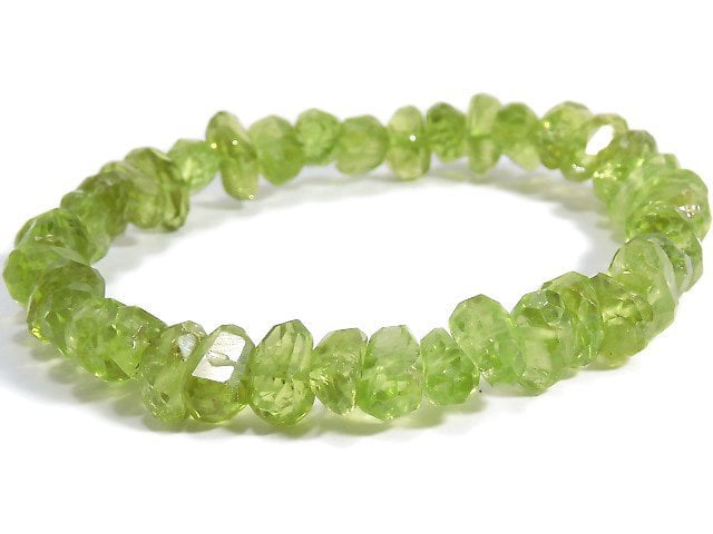 [Video][One of a kind] High Quality Peridot AAA-Faced Nugget Bracelet NO.12