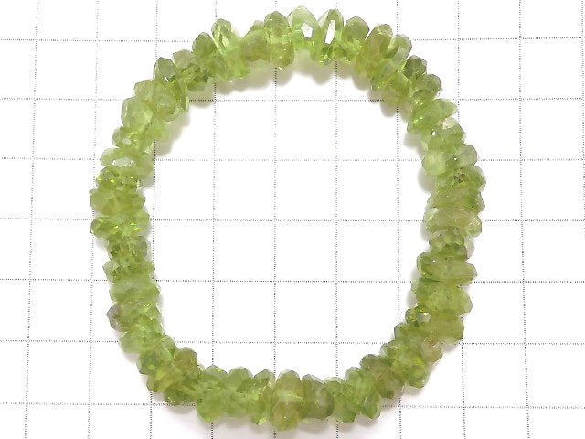 [Video][One of a kind] High Quality Peridot AAA-Faced Nugget Bracelet NO.14