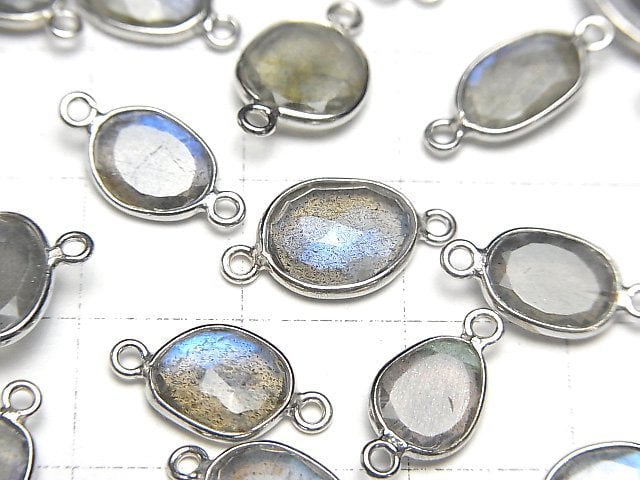 [Video] High Quality Labradorite AAA Bezel Setting Freeform Rose Cut [Both Side ] Silver925 4pcs