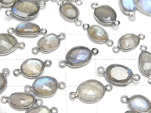 [Video] High Quality Labradorite AAA Bezel Setting Freeform Rose Cut [Both Side ] Silver925 4pcs