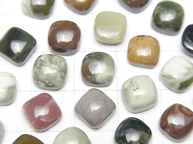 [Video] Imperial Jasper Square Cabochon 8x8mm 5pcs