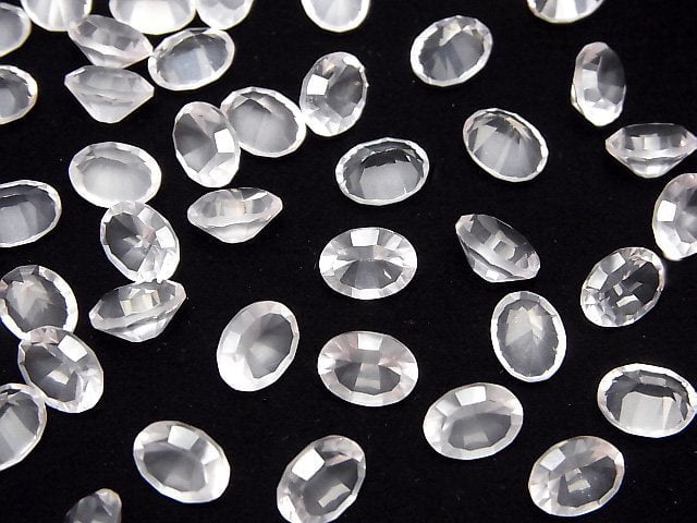 [Video]High Quality Rose Quartz AAA Loose stone Oval Concave Cut 8x6mm 3pcs