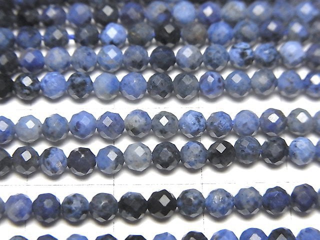 High Quality!  Dumortierite  Faceted Round 3mm  1strand beads (aprx.15inch/37cm)