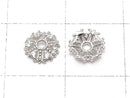 Silver925 Bead Cap 6x6x1.5mm Snow Crystal (Snowflake) 4pcs