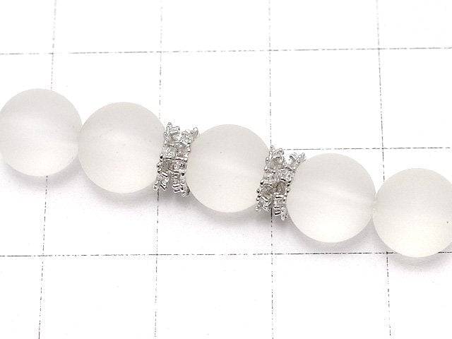 Silver925 Bead cap 6x6x1.5mm Snow Crystal 4pcs