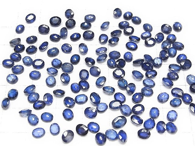 [Video]High Quality Sapphire AAA Loose stone Oval Faceted 5x4mm 2pcs