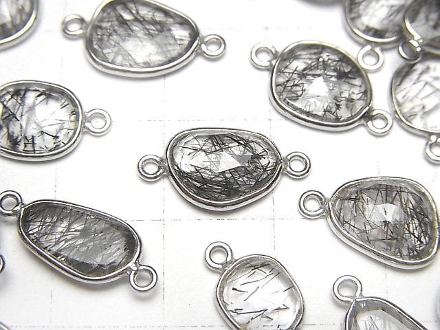 [Video]High Quality Tourmaline Quartz AAA Bezel Setting Free Form Rose Cut [Both Side] Silver925 4pcs