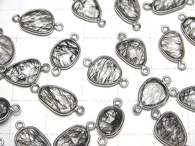 [Video]High Quality Tourmaline Quartz AAA Bezel Setting Free Form Rose Cut [Both Side] Silver925 4pcs