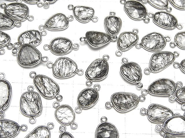 [Video]High Quality Tourmaline Quartz AAA Bezel Setting Free Form Rose Cut [Both Side] Silver925 4pcs