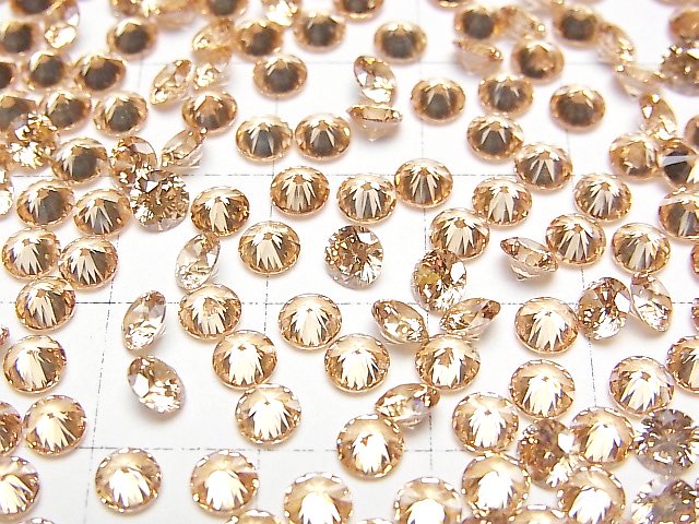 [Video] Cubic Zirconia AAA Loose stone Round Faceted 4x4mm [Champagne] 20pcs