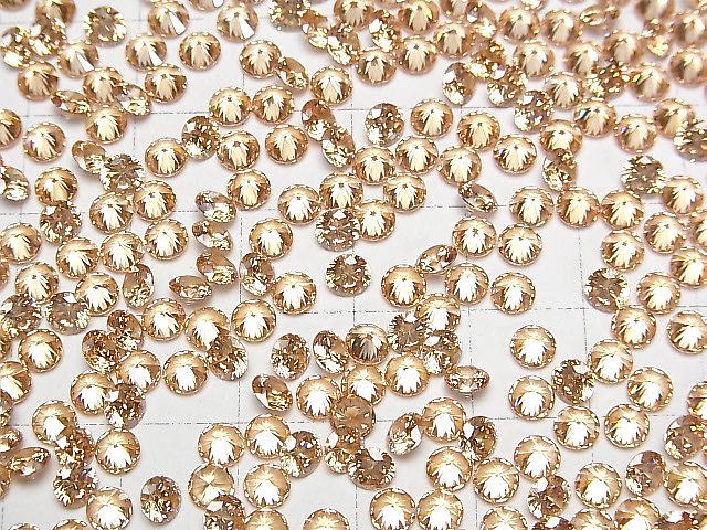 [Video] Cubic Zirconia AAA Loose stone Round Faceted 4x4mm [Champagne] 20pcs