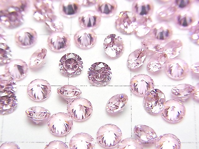 [Video] Cubic Zirconia AAA Loose stone Round Faceted 4x4mm [Pink] 20pcs