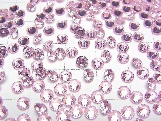 [Video] Cubic Zirconia AAA Loose stone Round Faceted 4x4mm [Pink] 20pcs