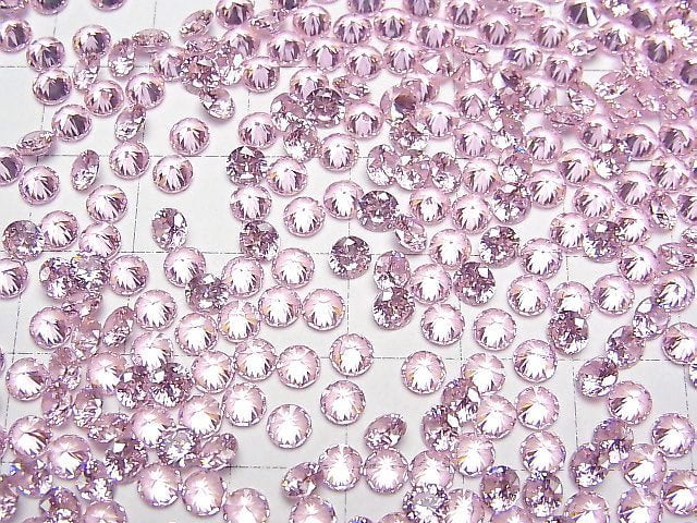[Video] Cubic Zirconia AAA Loose stone Round Faceted 4x4mm [Pink] 20pcs
