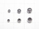 Silver925 Line Carved Round (Core Beads) [3mm][4mm][5mm] 3pcs
