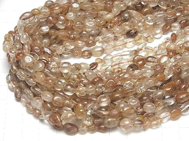 [Video]Copper Rutilated Quartz AA Nugget 1strand beads (aprx.15inch/37cm)