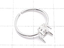 [Video]Silver925 Ring Frame (Prong Setting) Oval Faceted 8x6mm No coating Free size 1pc