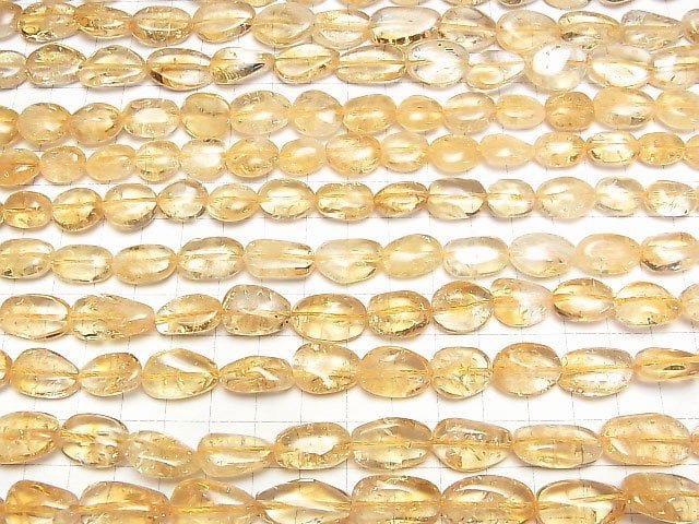 [Video]Citrine AA+ Flat Nugget half or 1strand beads (aprx.15inch/36cm)