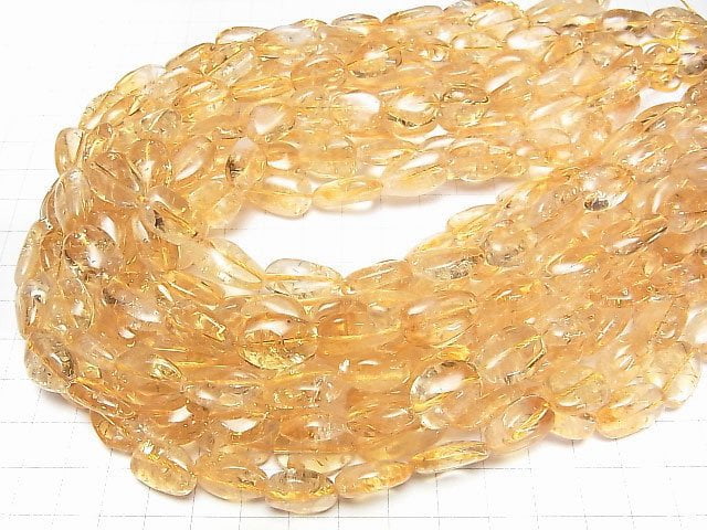 [Video]Citrine AA+ Flat Nugget half or 1strand beads (aprx.15inch/36cm)