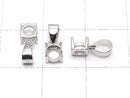 [Video]Silver925 Pendant Frame Round Faceted 4mm Rhodium Plated 1pc